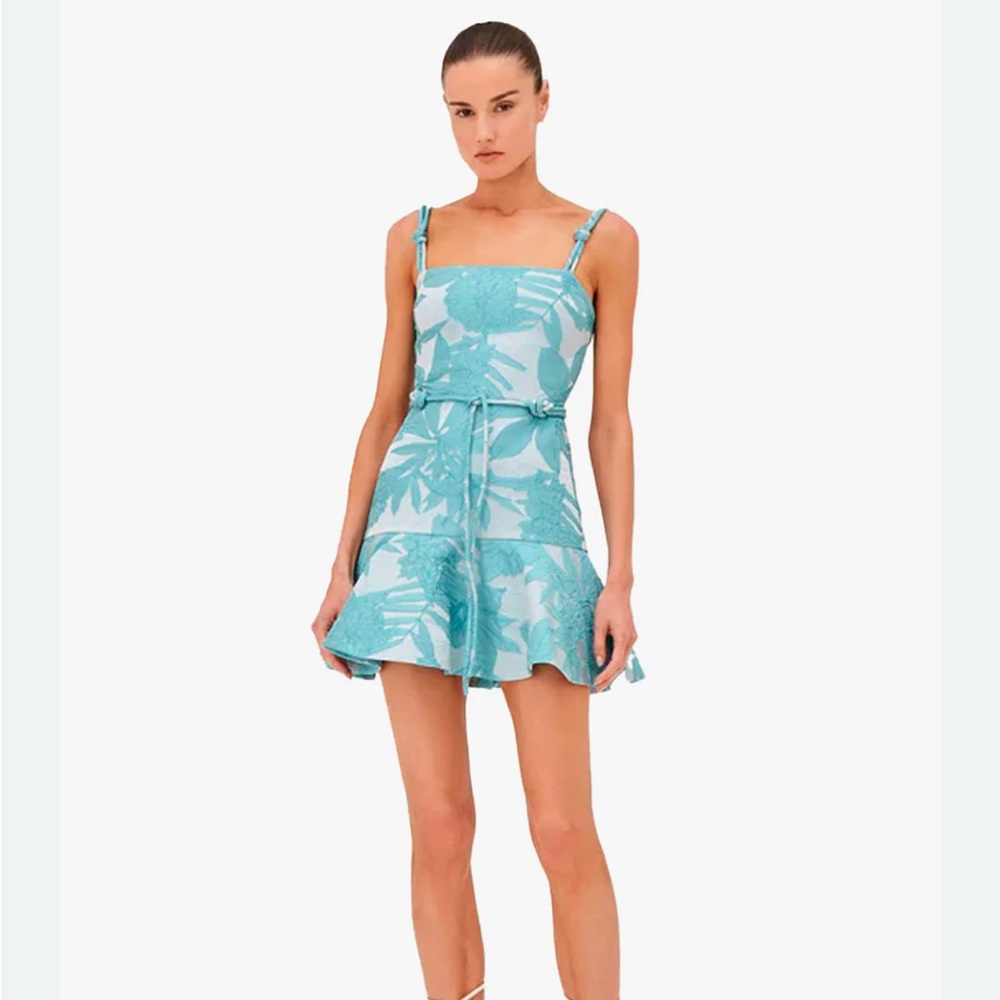 Alexis teal mini Alik dress